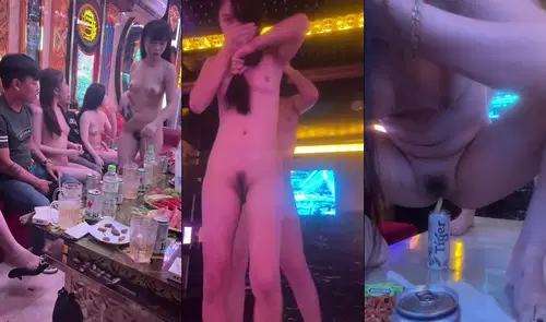 Karaoke Bugil Beberapa Cowok Kaget dengan Skill Cewek KTV Pakai Memek Gigit Mangga